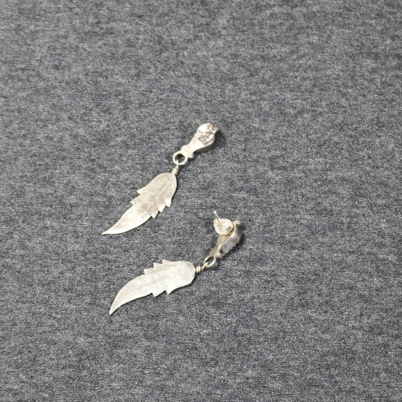 handmade 925 sterling silver turquoise MOP sugarlite spiny oyster native earring - Picture 4 of 5